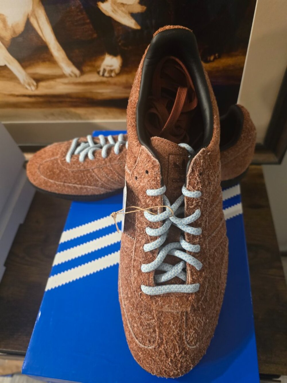 adidas Samba OG Burnt Sienna / Clear Sky 'Hairy Suede 'KK0003 Shoes Men's Sz 12